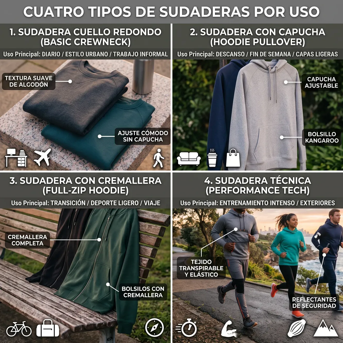 tipos de sudaderas personalizadas