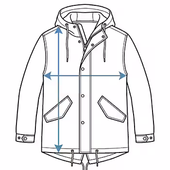 plantilla medidas parka abrigo