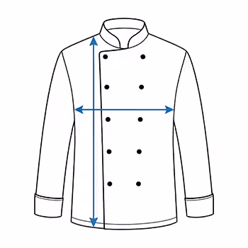plantilla medidas chaqueta cocinero chef