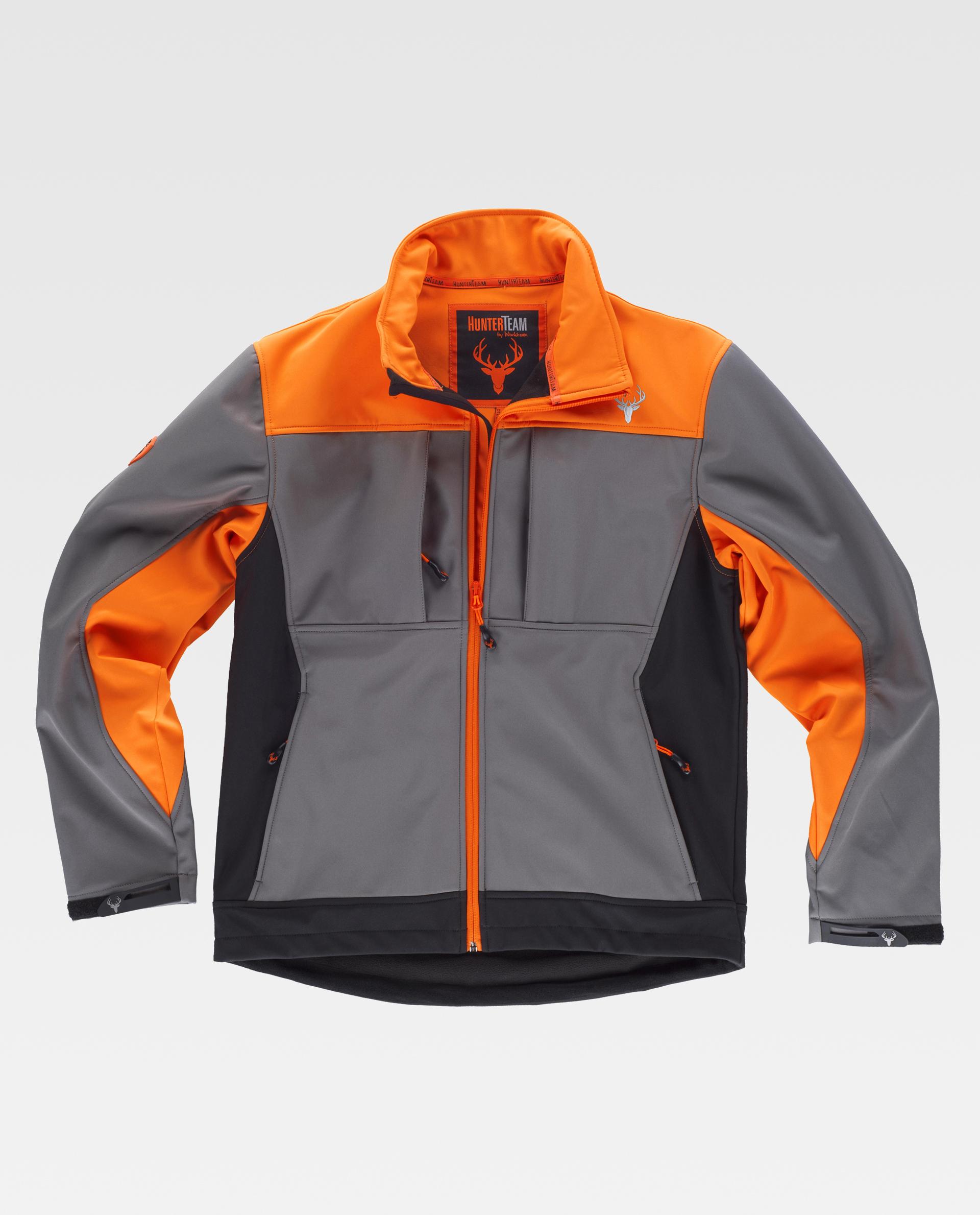 Gris-Naranja fluor-Negro