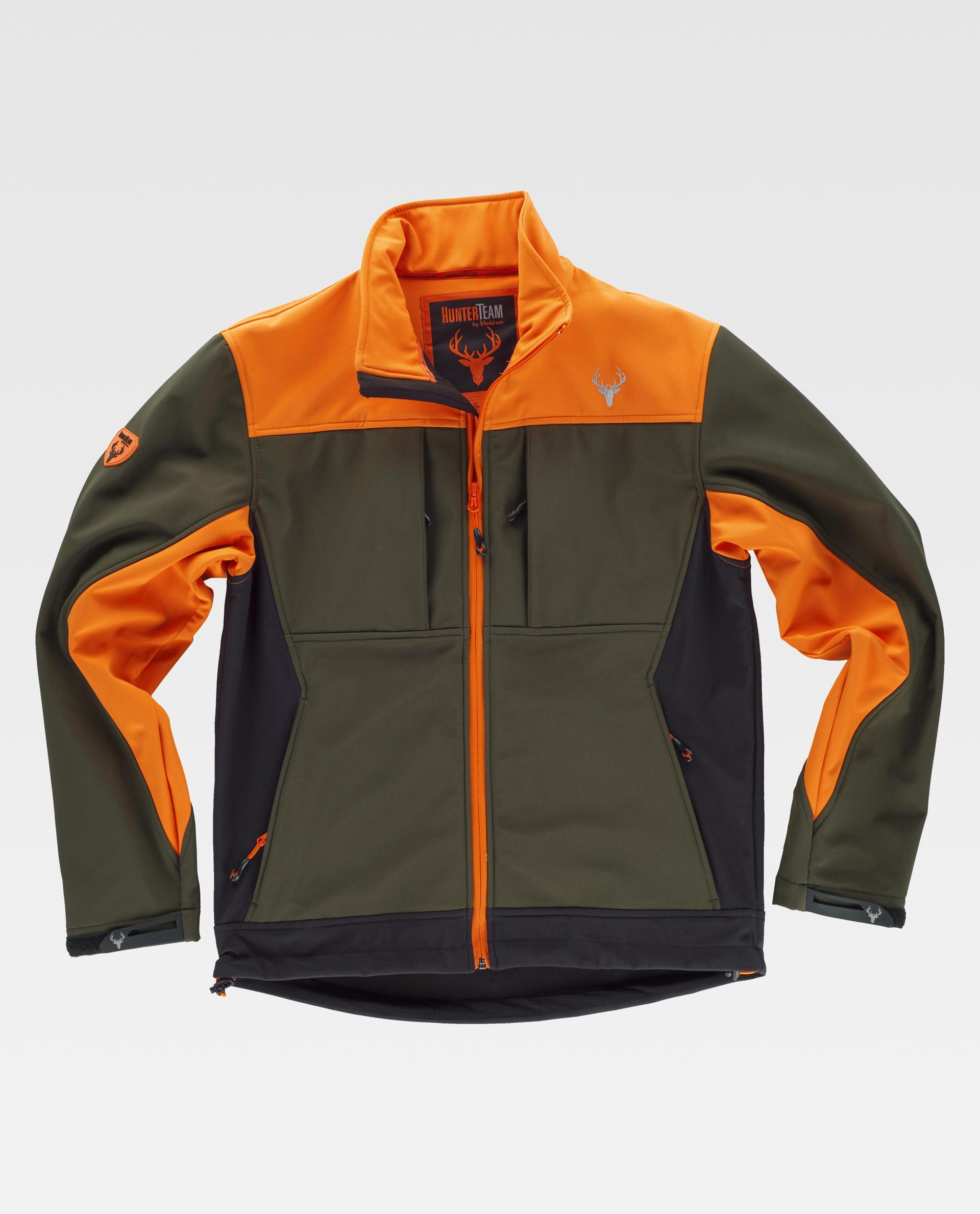 Verde Caza-Naranja fluor-Negro