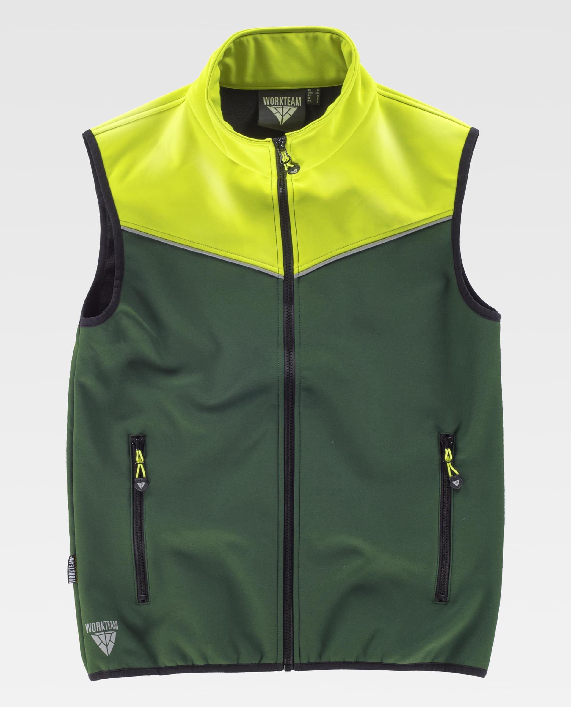Verde Oscuro-Amarillo fluor