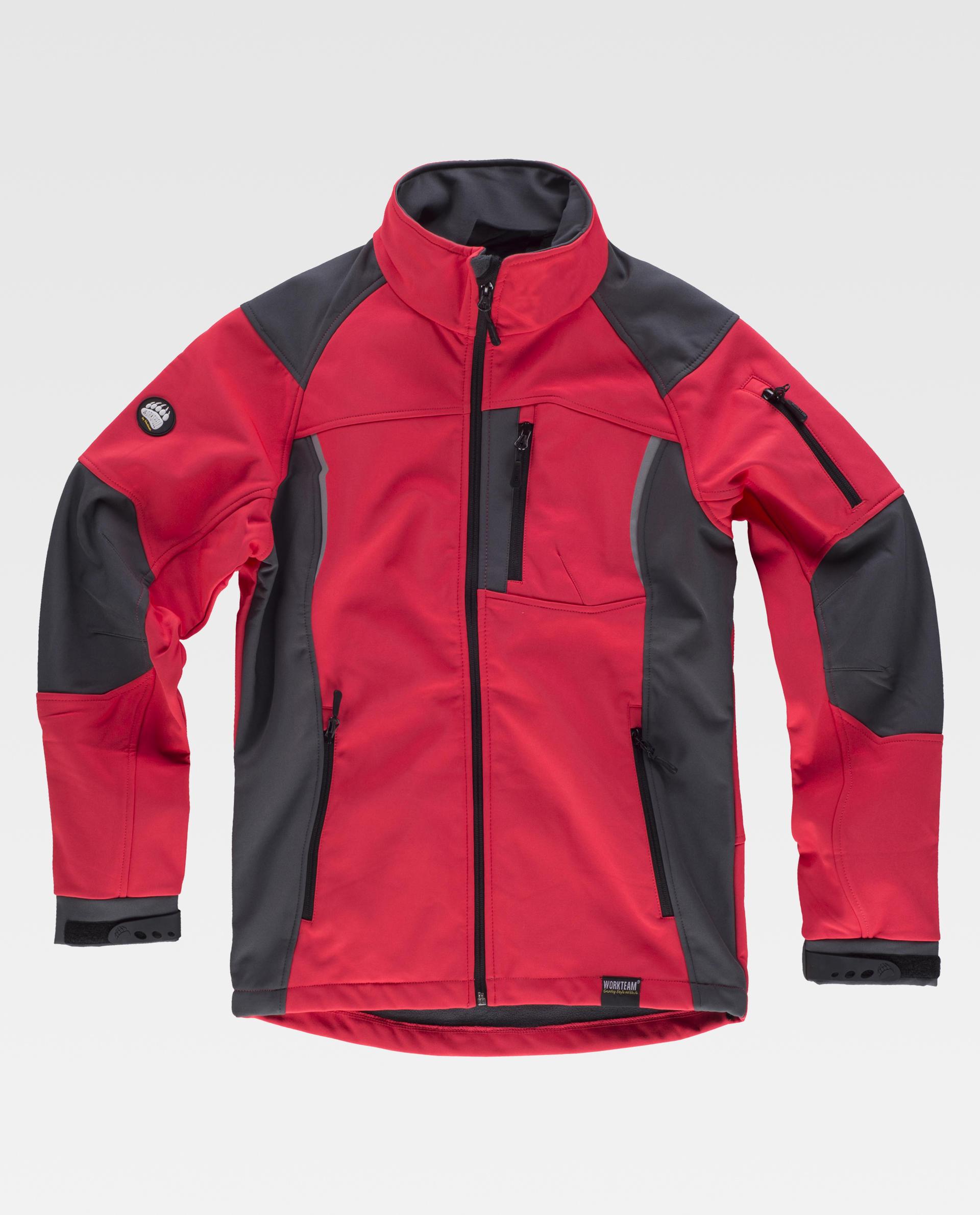 Rojo fluor-Gris