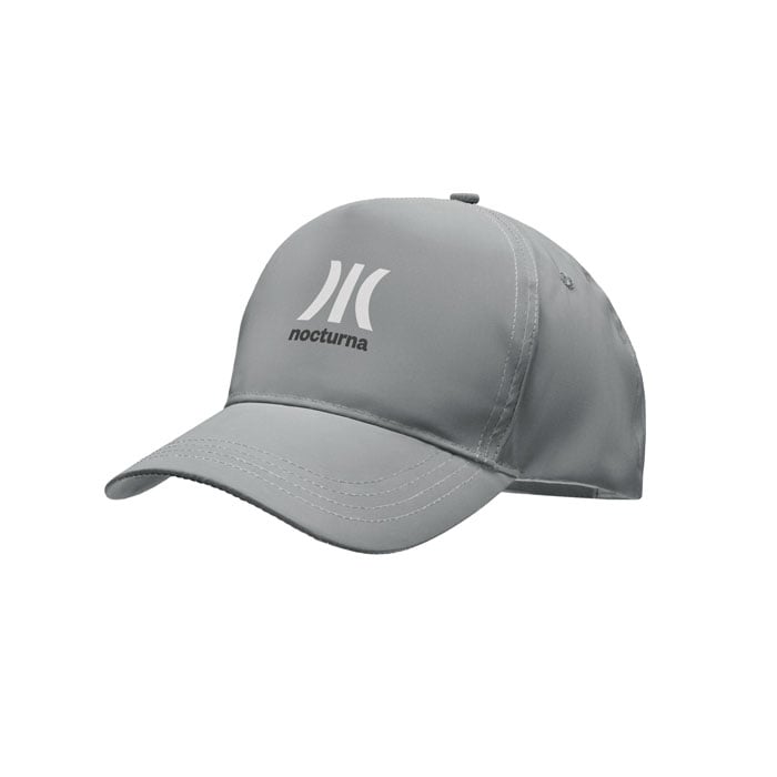 Gorra gris de algodón con logo blanco de Nocturna.