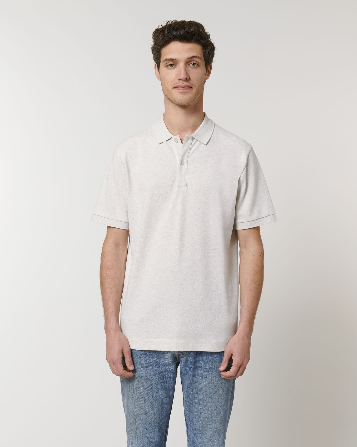 cream heather grey