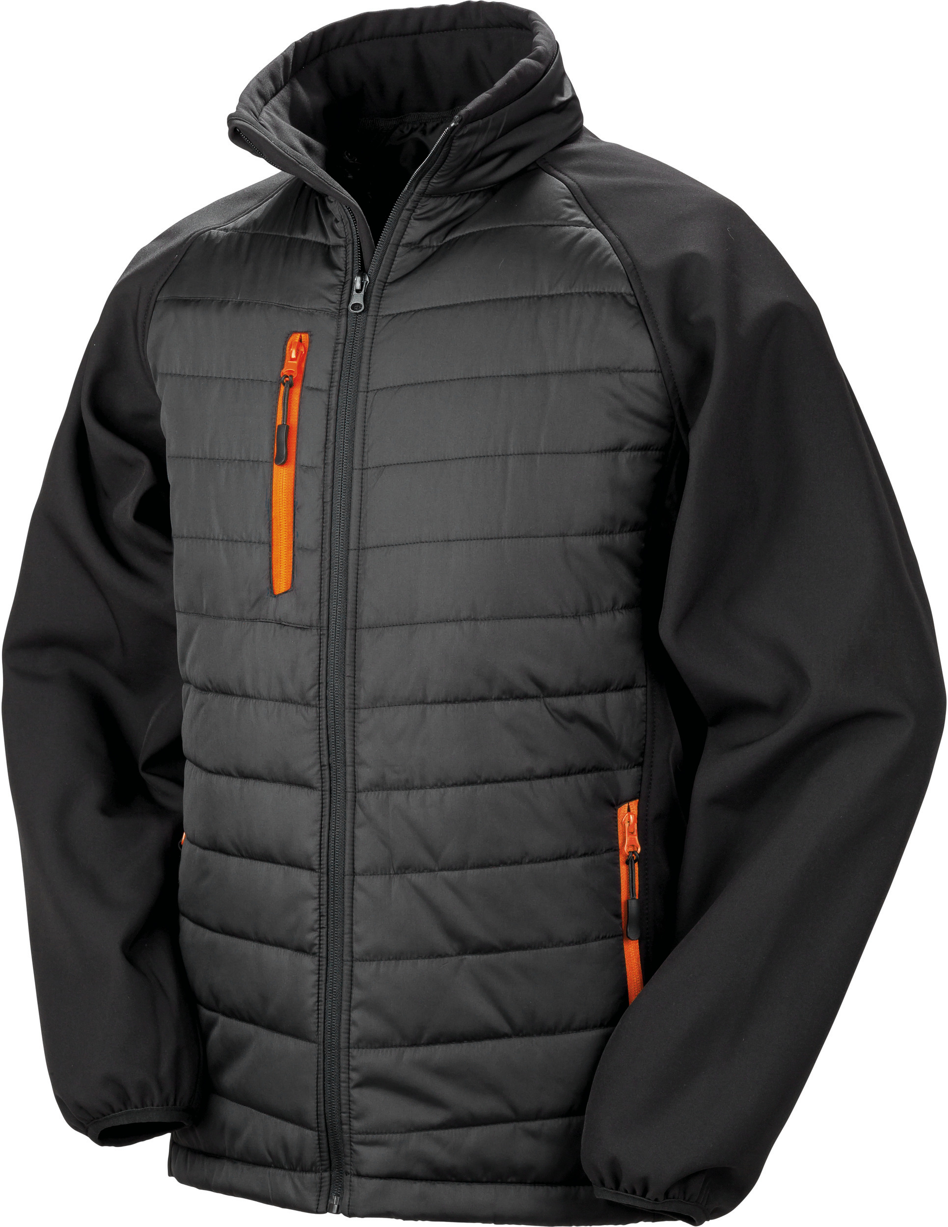 black/orange