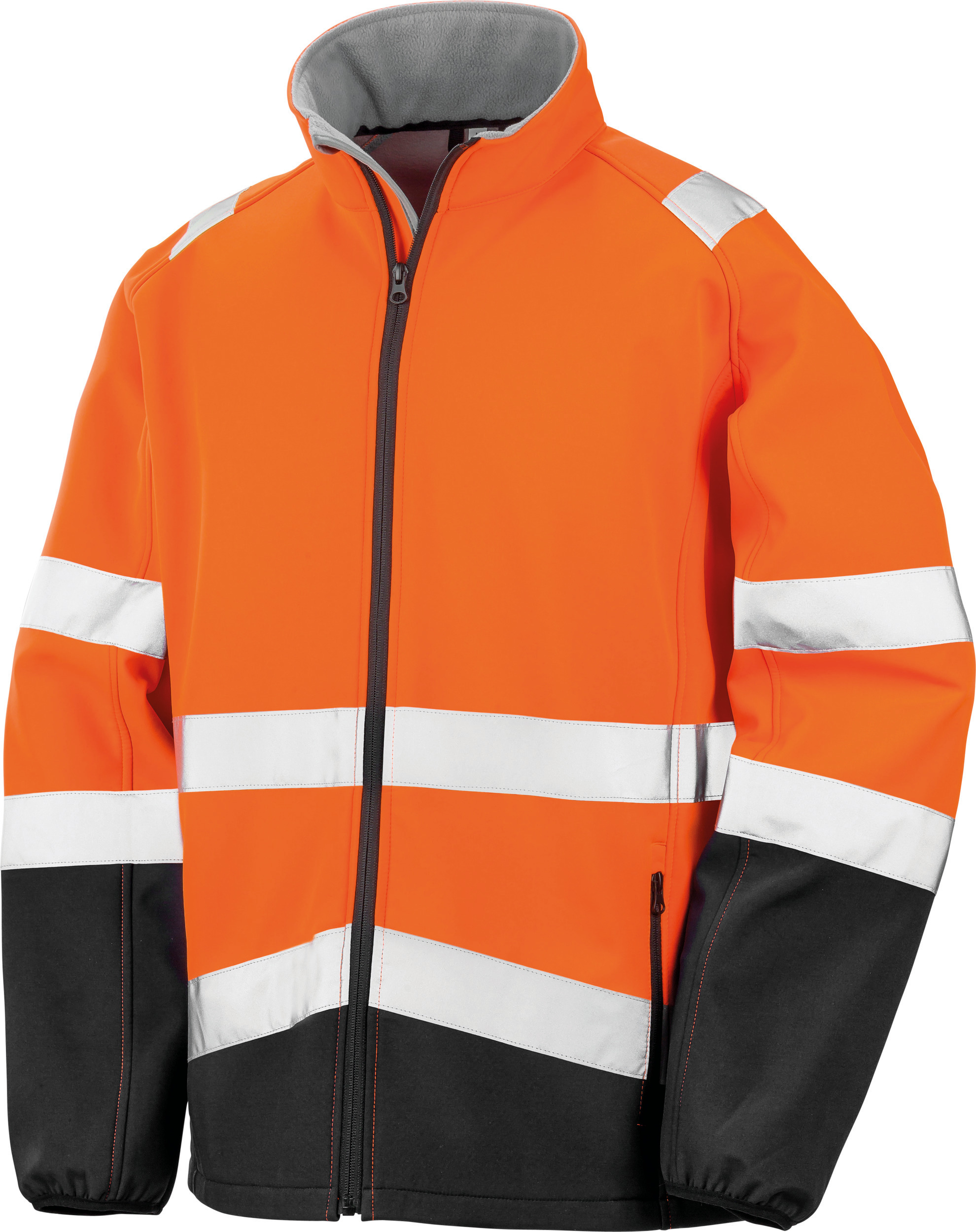fluorescent orange/black
