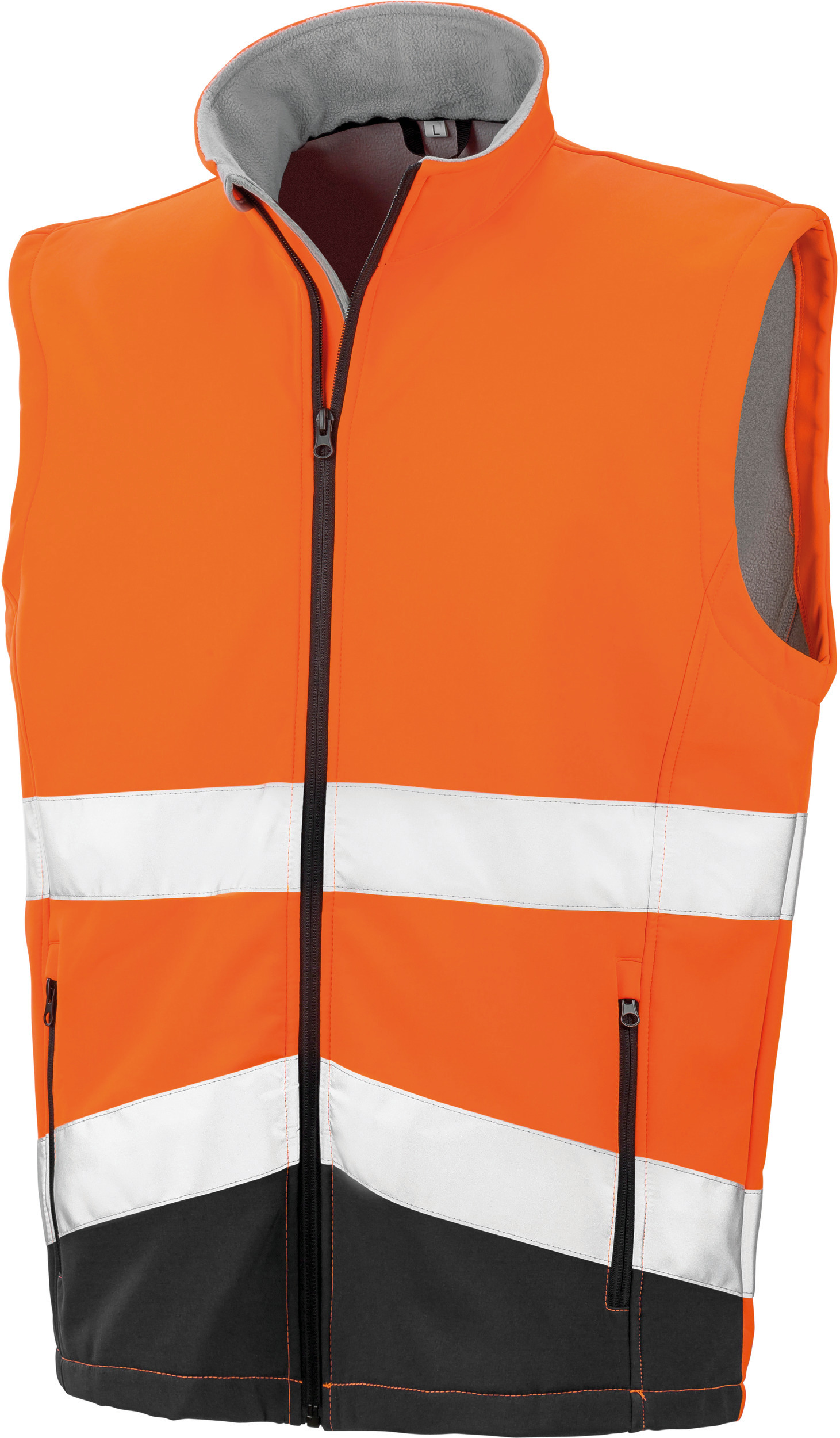 fluorescent orange/black