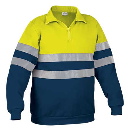 amarillo fluor-azul marino